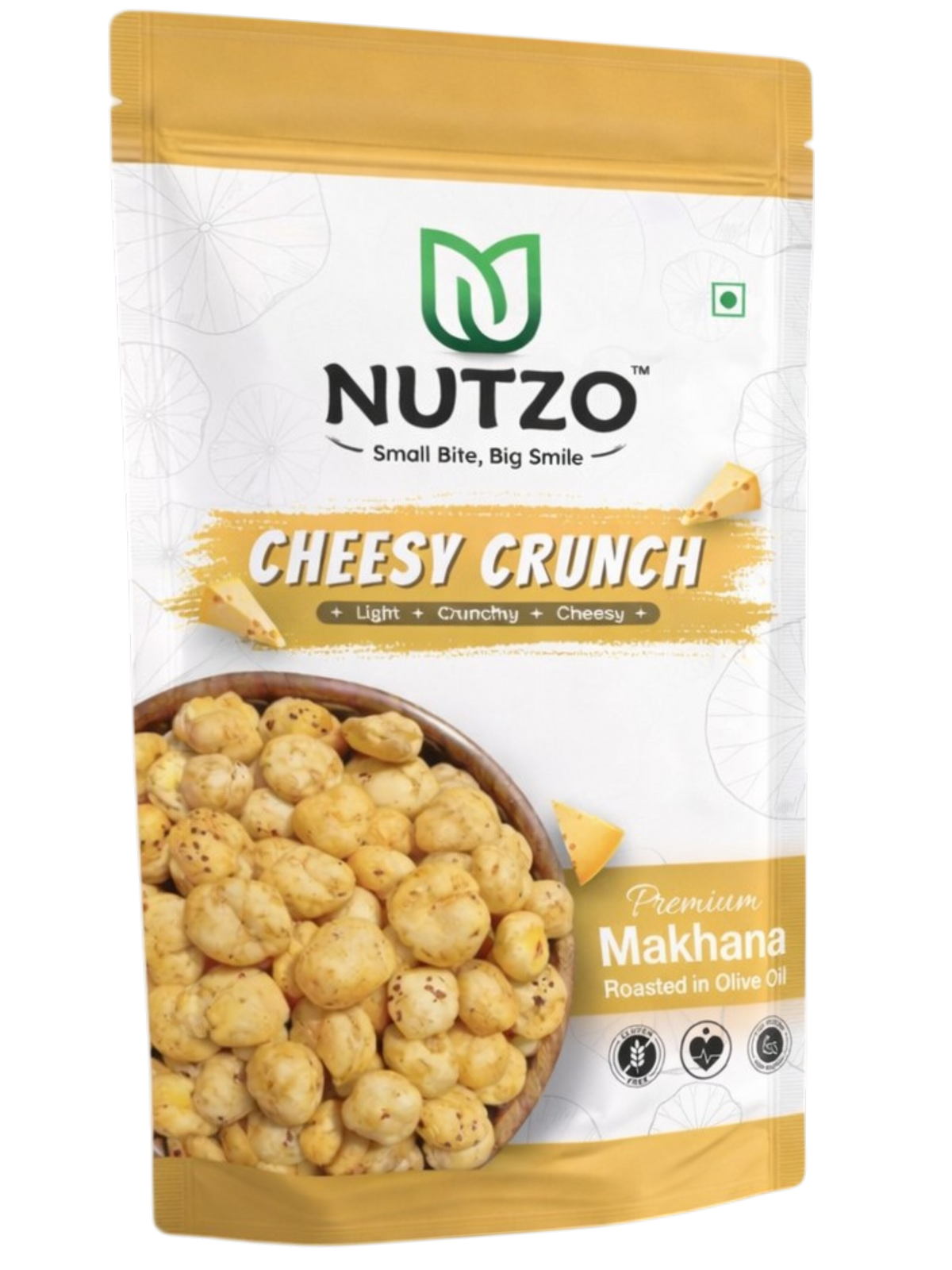NUTZO Roasted Makhana | Cheesy Crunch | 55g