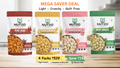 NUTZO Roasted Makhana Mega Saver | All 4 Flavours | 55g (Pack of 4)